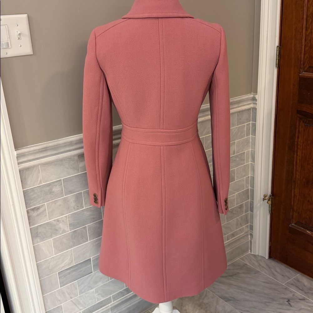 J. Crew Pink Italian Double Cloth Coat - Picture 4 of 8